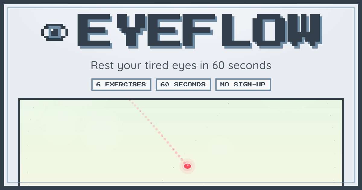 I built a free eye exercise app because my eyes hurt every evening logo